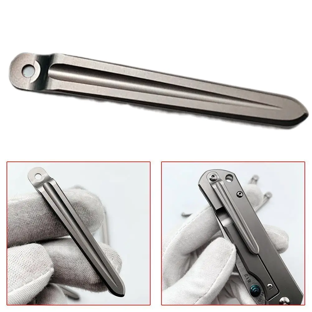 1 PC Integrated Titanium Alloy Back Clip DIY Folding Knife Pocket Clip Knife Clip Tool Parts Accessories
1 PC Integrated Titanium Alloy Back Clip DIY Folding Knife Pocket Clip Knife Clip Tool Parts Accessories