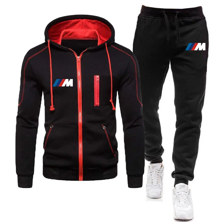 

2020 Tracksuit Men Clothing Two Pieces Set Jacket+Pant chandal hombre marca Track Suit Sportswear Hooded Sweatshirts Male Sets