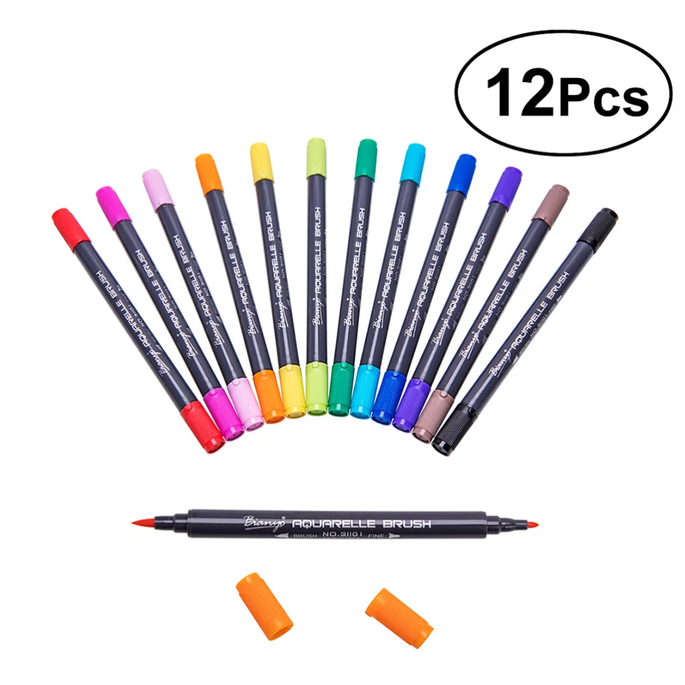 Маркеры акварельные с двумя головками, 12 шт. 
Маркеры акварельные с двумя головками, 12 шт.