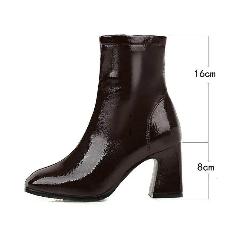 2020 New PU Leather Women Ankle Boots Square High Heel Ladies Shoes Fashion Square Toe Zipper Women Boots Autumn Winter Shoes
2020 New PU Leather Women Ankle Boots Square High Heel Ladies Shoes Fashion Square Toe Zipper Women Boots Autumn Winter Shoes