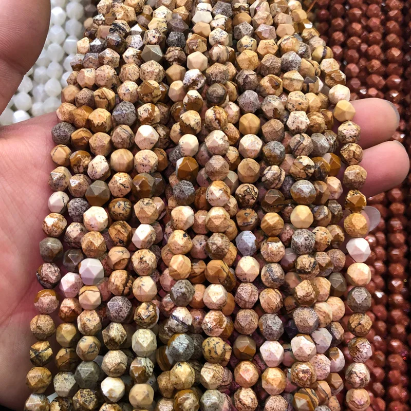 JHNBY Natural Big Faceted Picture Stone 8MM 46pcs Spacers charms Loose beads for Jewelry making DIY bracelets pendants Findings
JHNBY Natural Big Faceted Picture Stone 8MM 46pcs Spacers charms Loose beads for Jewelry making DIY bracelets pendants Findings