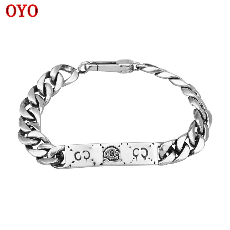 100% 925 sterling silver personality net celebrity hand jewelry couple horsewhip chain hipster fashion skull bracelet 8mm
100% 925 sterling silver personality net celebrity hand jewelry couple horsewhip chain hipster fashion skull bracelet 8mm