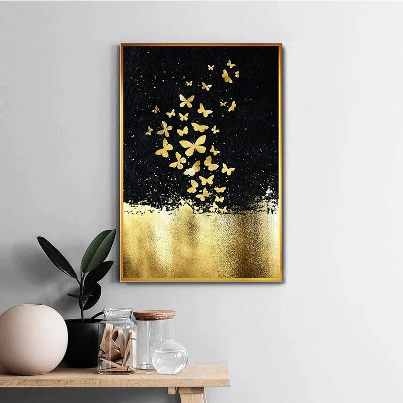 Abstract Golden Butterfly Dancing In The Sky Canvas Painting Wall Art Picture for Living Room Home Decor Decoracion Para Sala
Abstract Golden Butterfly Dancing In The Sky Canvas Painting Wall Art Picture for Living Room Home Decor Decoracion Para Sala