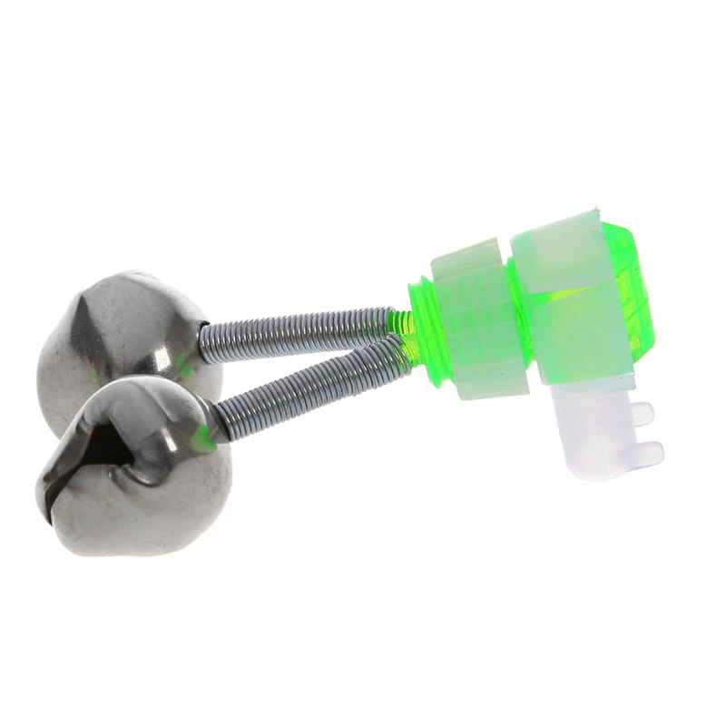 6 Pcs Fishing Rod Tip Green Silver Tone Double Bell Bait Alarm Ring 
6 Pcs Fishing Rod Tip Green Silver Tone Double Bell Bait Alarm Ring