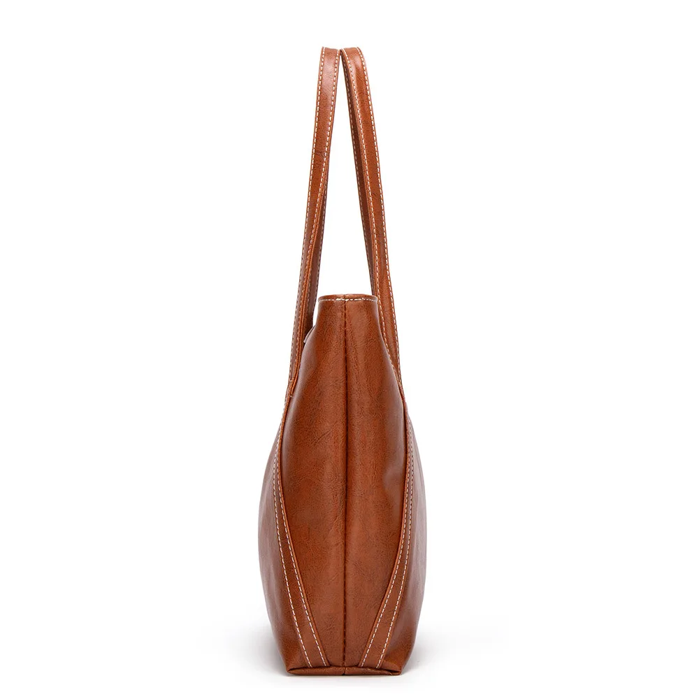 Classic Retro Tote Bag for Women Designer Oil Wax PU Leather Handbag Versatile Lady Purse Shoulder Sac
Classic Retro Tote Bag for Women Designer Oil Wax PU Leather Handbag Versatile Lady Purse Shoulder Sac