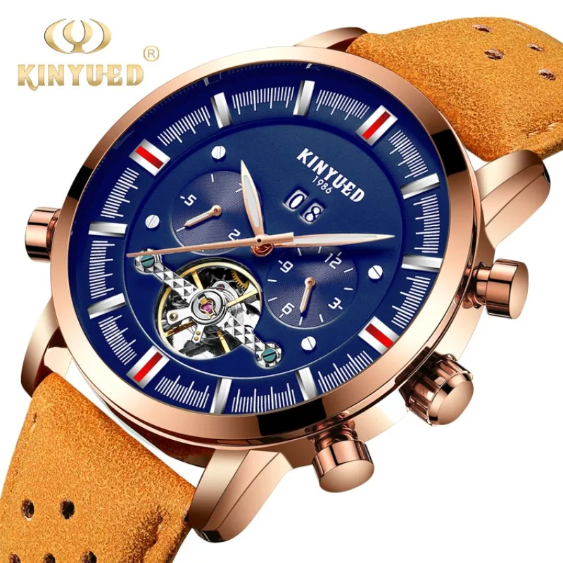 KINYUED Skeleton Automatic Watch Men Flying Tourbillon Top Brand Men's Mechanical Watches Luxury Luminous Relogios Masculinos
KINYUED Skeleton Automatic Watch Men Flying Tourbillon Top Brand Men's Mechanical Watches Luxury Luminous Relogios Masculinos