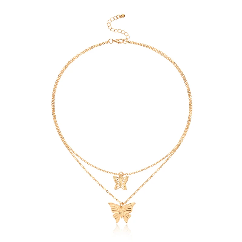 Vintage Luxury Metal Necklaces Double Layers Butterfly Chain Choker Women Colliers Necklace Fashion Jewelry Couple Gifts
Vintage Luxury Metal Necklaces Double Layers Butterfly Chain Choker Women Colliers Necklace Fashion Jewelry Couple Gifts