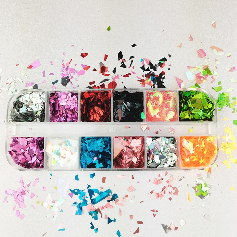 1Bag Holographic AB Nail Glitter Flake Shell Sparkly Sequins Irregular Paillette DIY Gel Polish Manicure Nail Art Decorations
1Bag Holographic AB Nail Glitter Flake Shell Sparkly Sequins Irregular Paillette DIY Gel Polish Manicure Nail Art Decorations