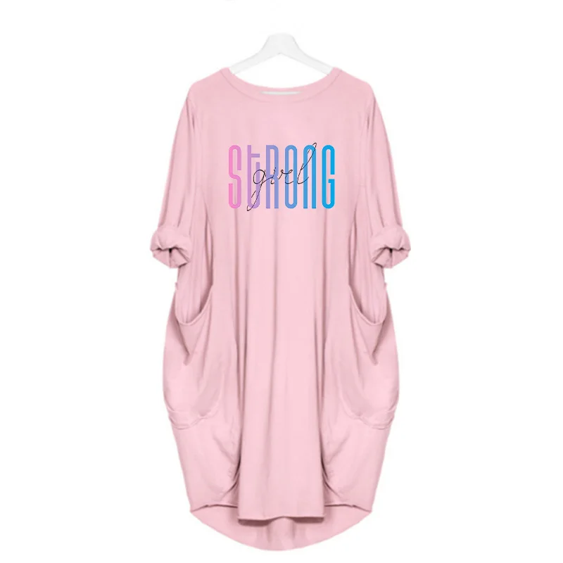 Plus Size Women Dress Letters Print Loose Autumn Long Sleeve O Neck Pocket Dresses Casual Vintage Party Vestidos Robe Streetwear
Plus Size Women Dress Letters Print Loose Autumn Long Sleeve O Neck Pocket Dresses Casual Vintage Party Vestidos Robe Streetwear