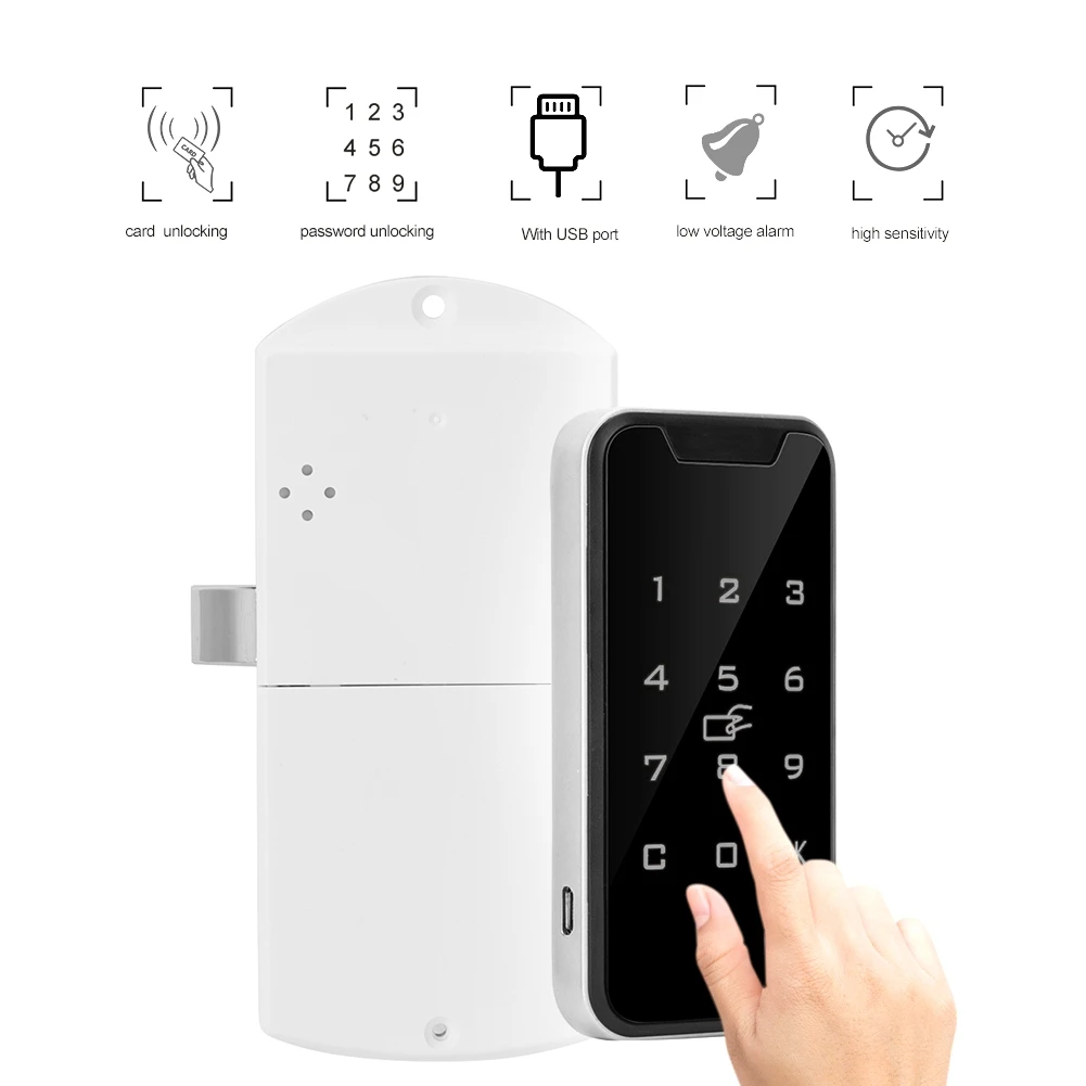 Smart Digital RFID Password Lock Touch Keypad Electronic Wardrobe File Cabinet Lock Security Smart Universal Electronic Locks
Smart Digital RFID Password Lock Touch Keypad Electronic Wardrobe File Cabinet Lock Security Smart Universal Electronic Locks