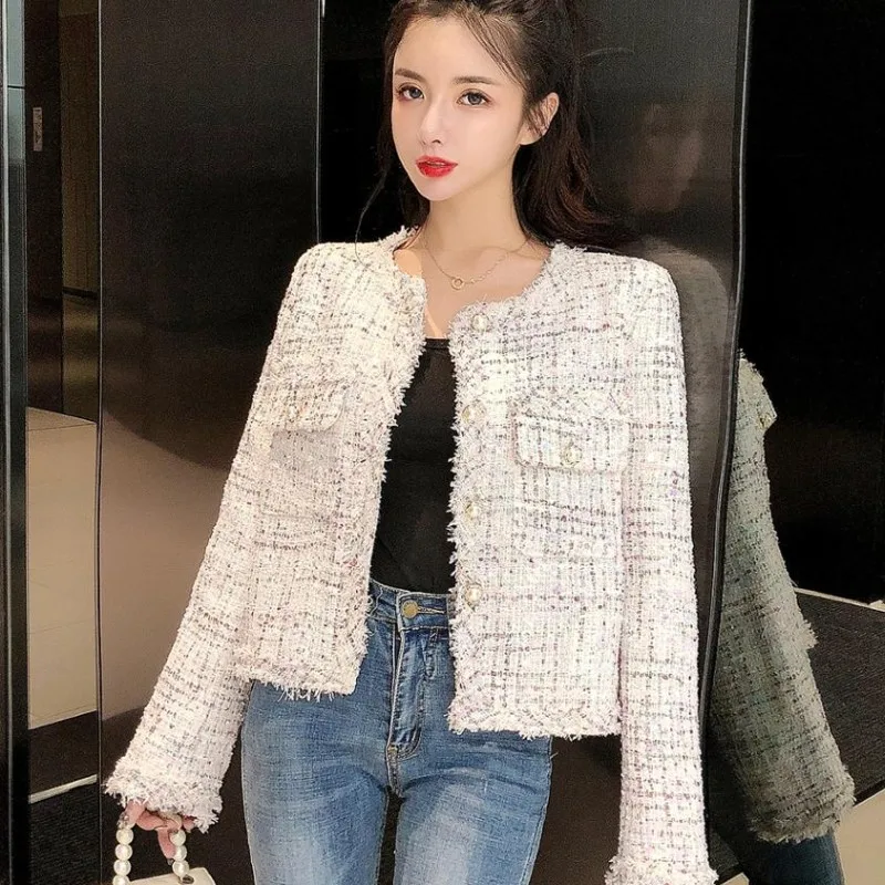 2021 Spring Autumn Small Fragrance Women Plaid Tweed Jacket Tops Coat Female Korean Short Chic Cardigan Outwear Mujer
2021 Spring Autumn Small Fragrance Women Plaid Tweed Jacket Tops Coat Female Korean Short Chic Cardigan Outwear Mujer