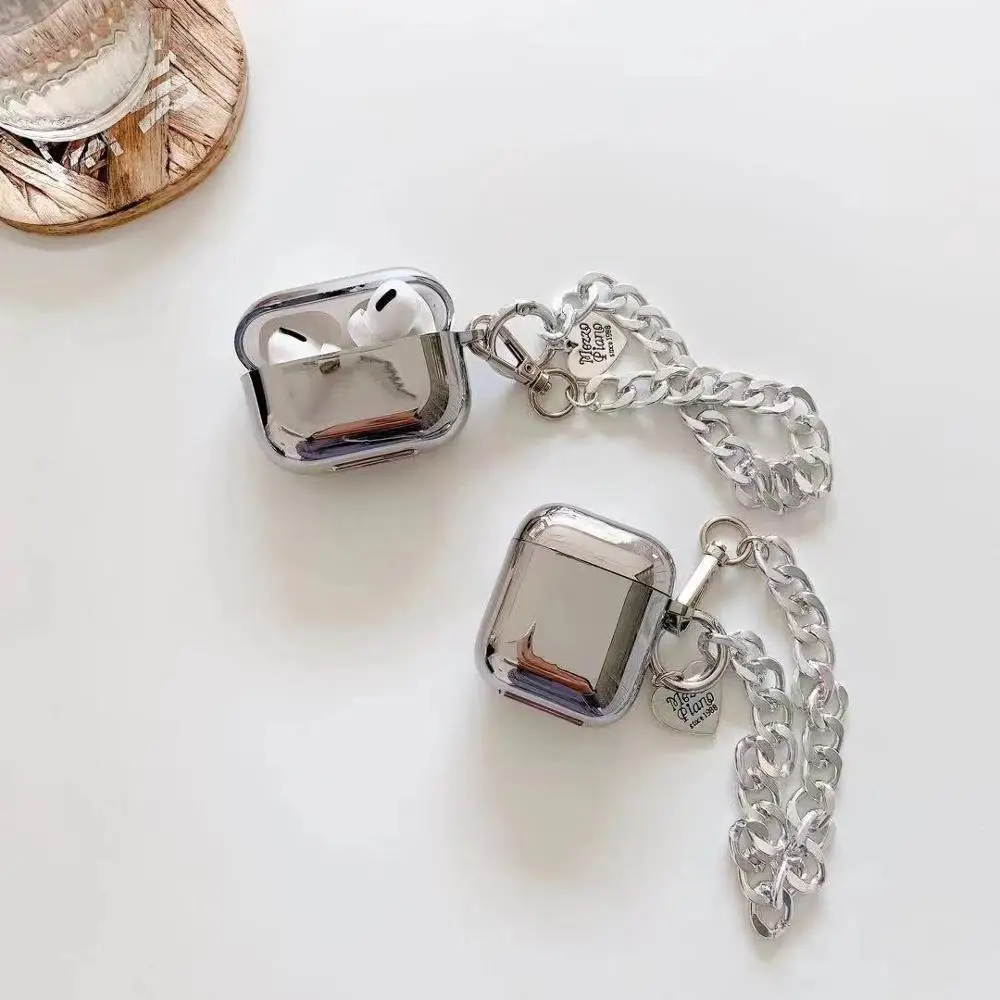 Luxury plating Silver Love heart Bracelet Chain Soft Wireless Bluetooth Headset cover For Airpods pro 2 Earphone Protective case
Luxury plating Silver Love heart Bracelet Chain Soft Wireless Bluetooth Headset cover For Airpods pro 2 Earphone Protective case