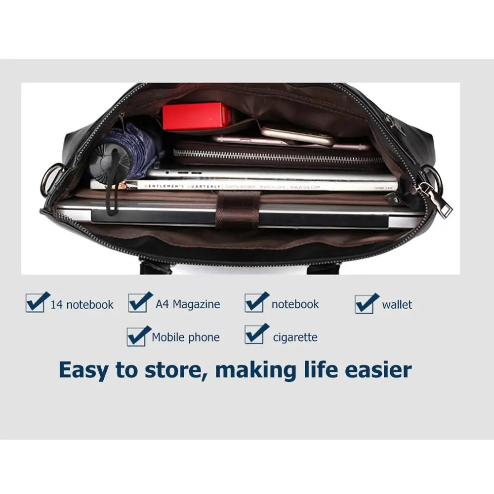 Fashion Simple Dot Famous Brand Business Men Briefcase Bag Leather Laptop Bag Male Crossbody Laptop Bag Travel Leather Handbag 
Fashion Simple Dot Famous Brand Business Men Briefcase Bag Leather Laptop Bag Male Crossbody Laptop Bag Travel Leather Handbag