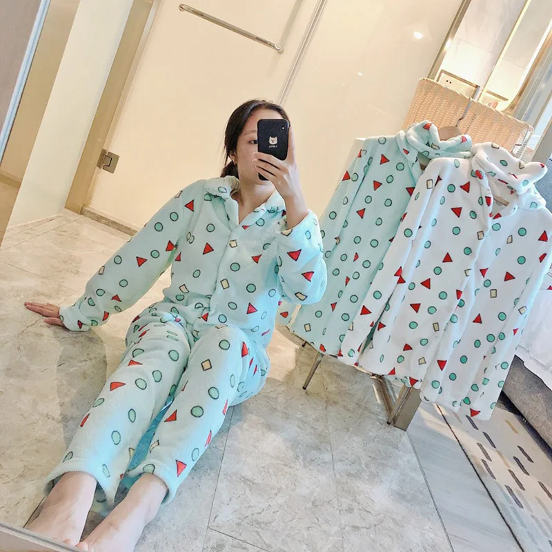 Women's Pajamas Sets Keep Warm Cartoon Sleepwear Thickening Suit Flannel Pajamas For Women 2021 Winter Men Home Clothes 2pcs
Women's Pajamas Sets Keep Warm Cartoon Sleepwear Thickening Suit Flannel Pajamas For Women 2021 Winter Men Home Clothes 2pcs
