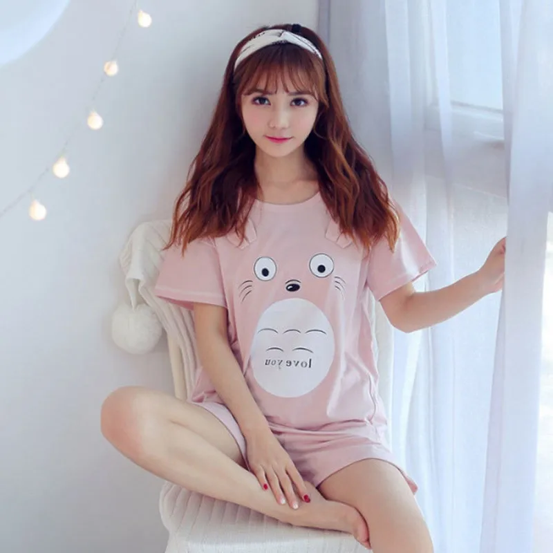 New Summer Thin Student Pajamas Women Korean Two-Piece Suit Cute Homewear Youth Comfortable Sleepwear For Girl
New Summer Thin Student Pajamas Women Korean Two-Piece Suit Cute Homewear Youth Comfortable Sleepwear For Girl