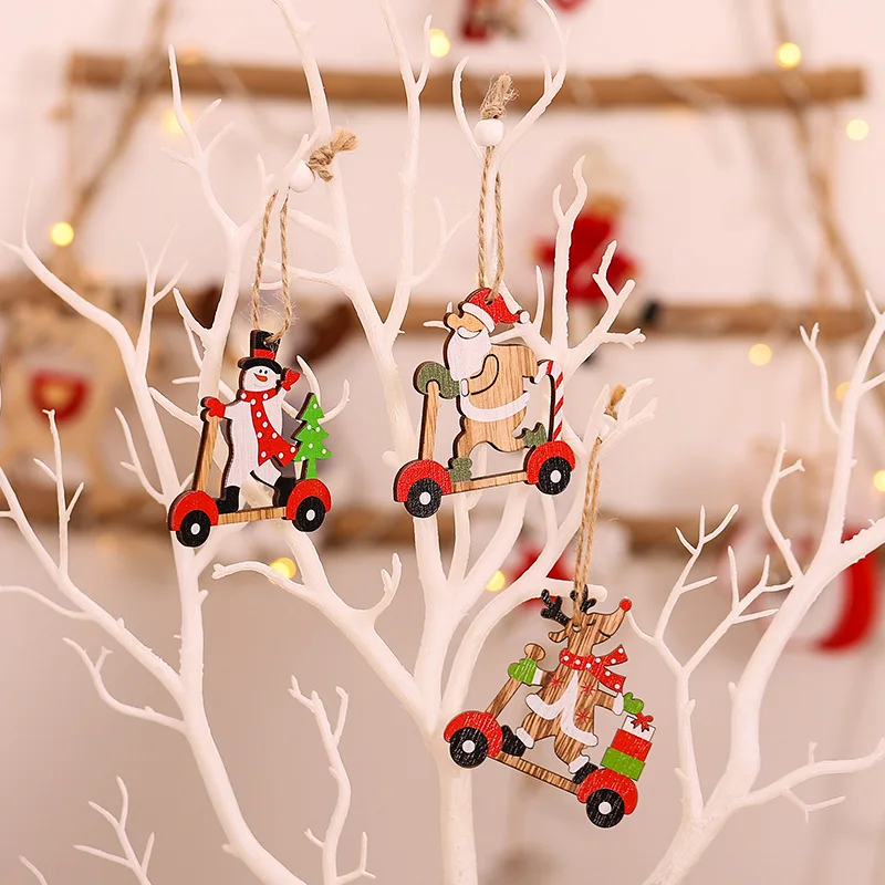 9Pcs/lot Wood Cartoon Santa Snowman Elk Christmas Tree Hanging Decoration Car Shape Wood Chips for Home Market Store Decoration
9Pcs/lot Wood Cartoon Santa Snowman Elk Christmas Tree Hanging Decoration Car Shape Wood Chips for Home Market Store Decoration