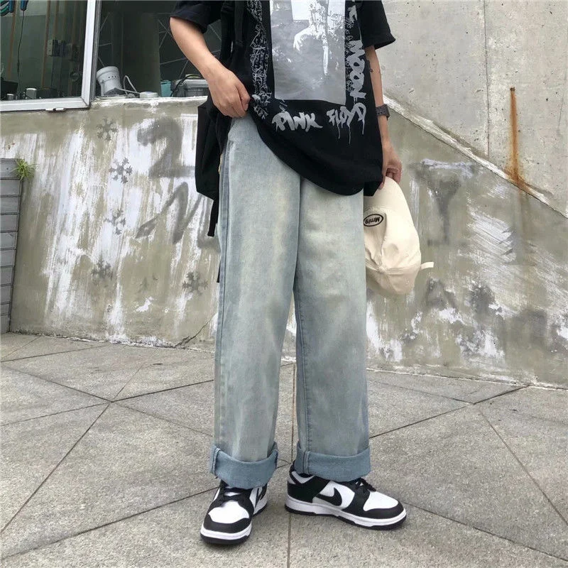 Jeans Trendy Brand Loose Straight Trousers Sports Men's Overalls Hip-hop Streetwear Washed Retro Wide-leg Denim Pants Thin S-5XL
Jeans Trendy Brand Loose Straight Trousers Sports Men's Overalls Hip-hop Streetwear Washed Retro Wide-leg Denim Pants Thin S-5XL
