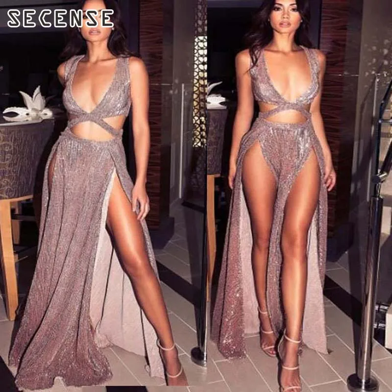 Criss Cross Dress Sequins Split Pink Floor Length Cut Out Waist Dresses Sexy Party Club Summer Women Clothing SECENSE
Criss Cross Dress Sequins Split Pink Floor Length Cut Out Waist Dresses Sexy Party Club Summer Women Clothing SECENSE