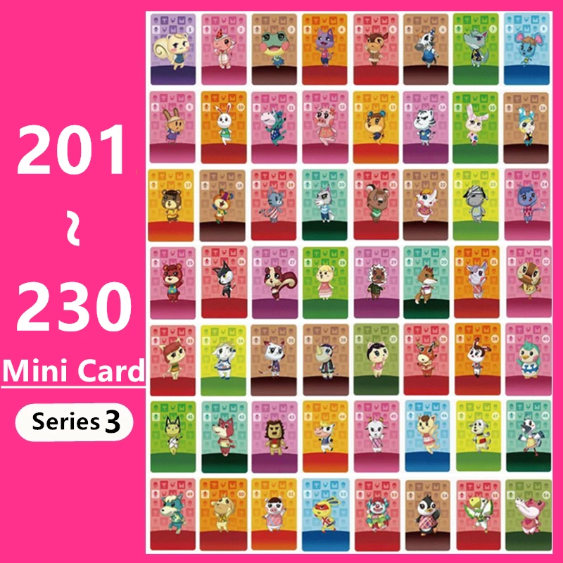 Мини-карта серии 3 201 ~ 230 с чипом Ntag215 в виде животного, NFC игровая карта ДЛЯ NS
Мини-карта серии 3 201 ~ 230 с чипом Ntag215 в виде животного, NFC игровая карта ДЛЯ NS