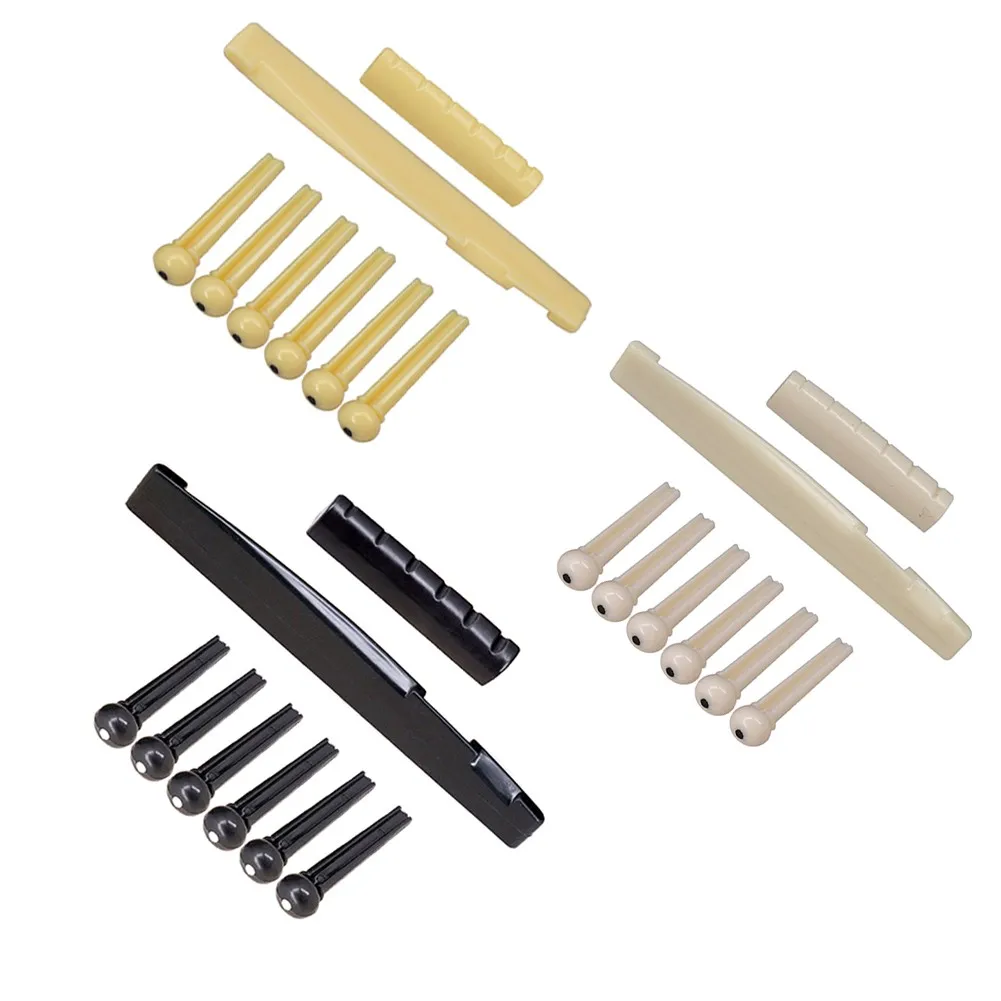 Yellow/White/Black Portable 6-String 6-String Guitar Bridge Pins Guitar Nut Saddle Guitar Bridge Pin Set For Acoustic Guitars
Yellow/White/Black Portable 6-String 6-String Guitar Bridge Pins Guitar Nut Saddle Guitar Bridge Pin Set For Acoustic Guitars