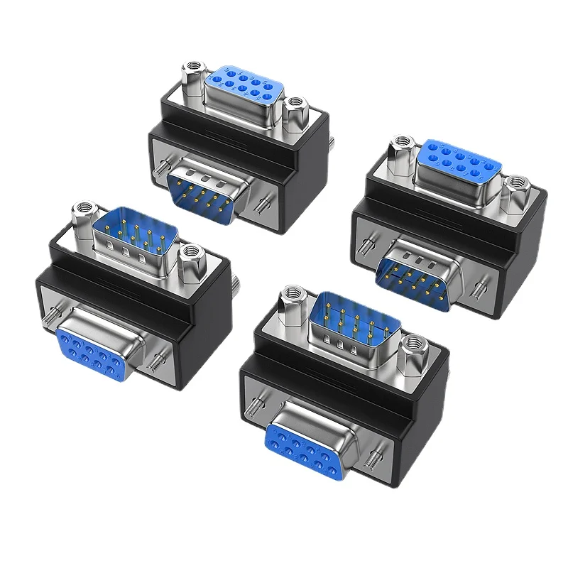 

DB9 Adapters 90 Degree Bend Male / Female to Male / Female 9 Pin Connectors L-type Serial Port RS232 COM D-Sub 9 Converters