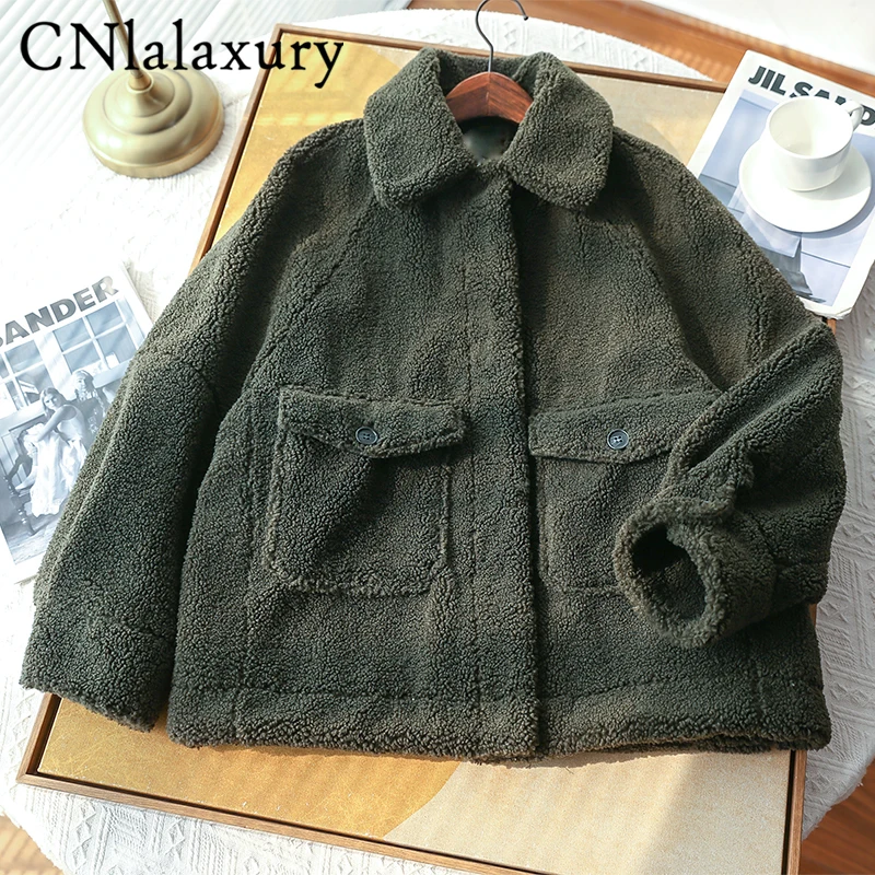 CNlalaxury 2020 Winter Women Vintage Solid Faux Lamb Fur Coat lady Granular Sheep Shearing Jacket Female Casual Warm Outerwear
CNlalaxury 2020 Winter Women Vintage Solid Faux Lamb Fur Coat lady Granular Sheep Shearing Jacket Female Casual Warm Outerwear