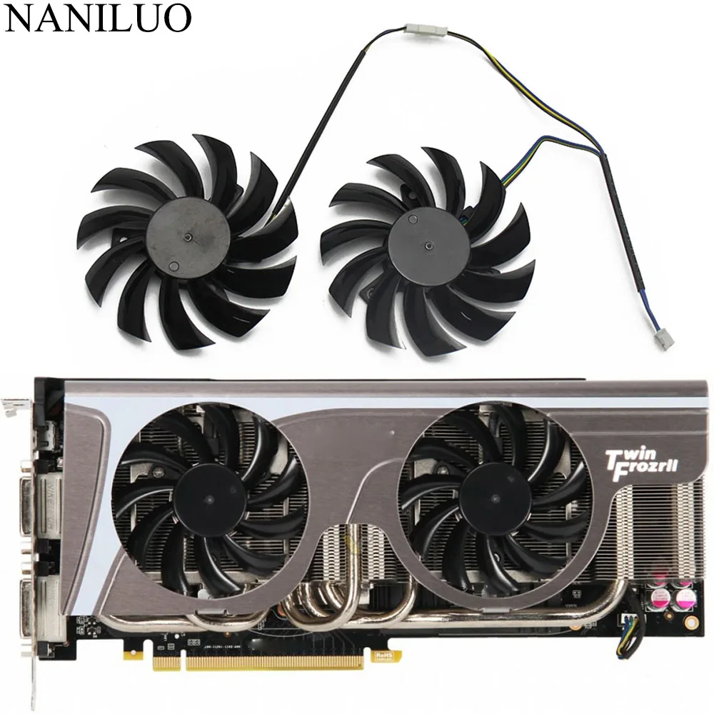 2 шт./Лот Новый 75 мм PLD08010S12HH 0.35A охлаждающий вентилятор ForMSI GeForce GTX 580/570/560/560Ti/480/465/460