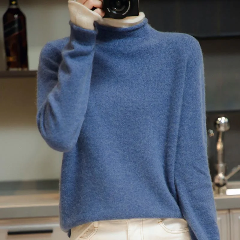 LONGMING Women Sweater 100% Merino Wool Pullover Knit Top Long Sleeve Autumn Winter Warm Knitted Sweater Women's Jumper Jerseys
LONGMING Women Sweater 100% Merino Wool Pullover Knit Top Long Sleeve Autumn Winter Warm Knitted Sweater Women's Jumper Jerseys