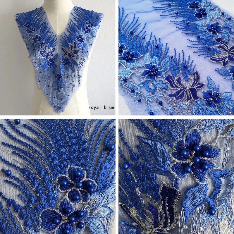 Lace Applique 3D Beaded Embroidered Floral Rhinestone Trim Patches Great DIY Neckline Bodice Wedding Bridal Prom Dress
Lace Applique 3D Beaded Embroidered Floral Rhinestone Trim Patches Great DIY Neckline Bodice Wedding Bridal Prom Dress