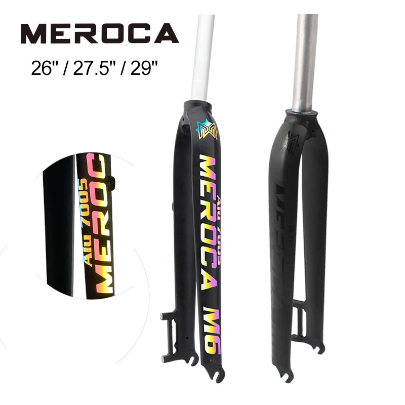 Bicycle disc brake fork 26/27.5/29 inch universal front mountain bike front fork M6 7075 aluminum alloy for MTB disc brake 700C
Bicycle disc brake fork 26/27.5/29 inch universal front mountain bike front fork M6 7075 aluminum alloy for MTB disc brake 700C