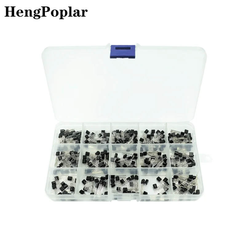 300PCS/Box Triode Transistor Assorted Kit 15 Vvalues*20pcs TO-92 S9012/S9013/S9014/S8050/S8550
300PCS/Box Triode Transistor Assorted Kit 15 Vvalues*20pcs TO-92 S9012/S9013/S9014/S8050/S8550