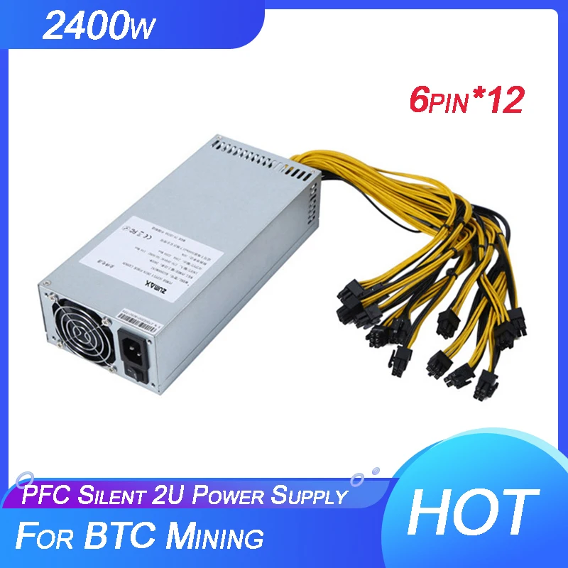 2U 2400W 180-240V PC Power Supply Active PFC Silent Gaming Desktop Computer Power Supply Adapter with 6 Pin Connectors Hot
2U 2400W 180-240V PC Power Supply Active PFC Silent Gaming Desktop Computer Power Supply Adapter with 6 Pin Connectors Hot