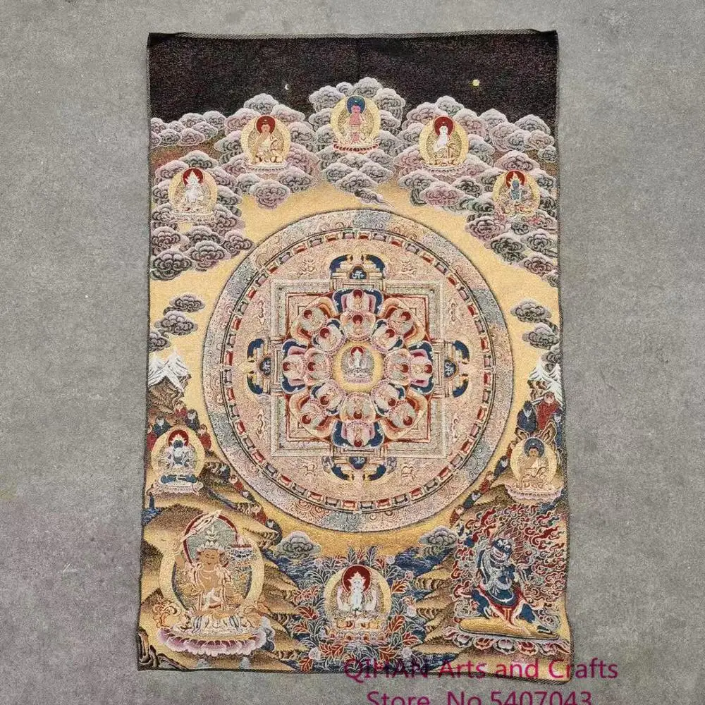 Buddha statue of the god of wealth Xizang green Tara decorative painting Buddha hanging painting Thangka embroidery portrait bro
Buddha statue of the god of wealth Xizang green Tara decorative painting Buddha hanging painting Thangka embroidery portrait bro