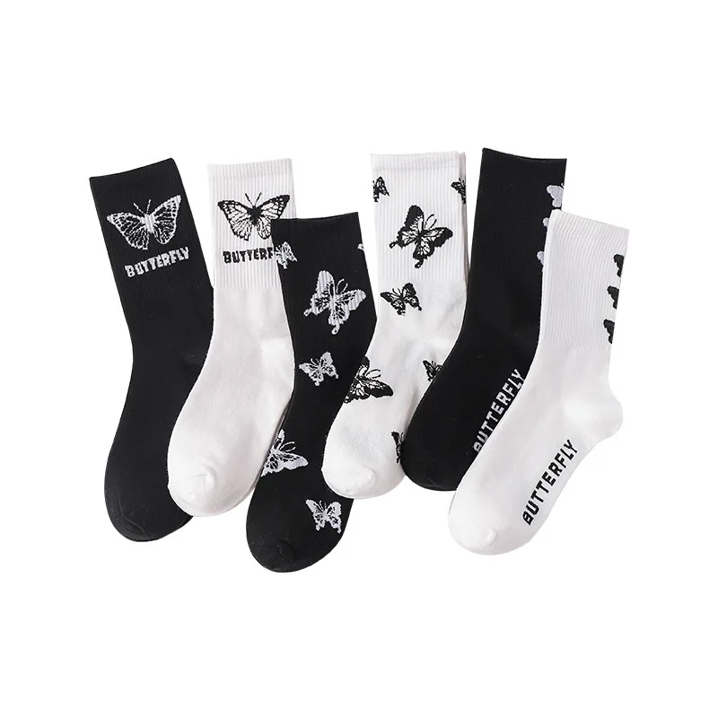 1 Pair Autumn Winter New Women Casual Cotton Socks Fashion Comfortable Soft Solid Color Long Socks Butterfly Printed Women Socks
1 Pair Autumn Winter New Women Casual Cotton Socks Fashion Comfortable Soft Solid Color Long Socks Butterfly Printed Women Socks