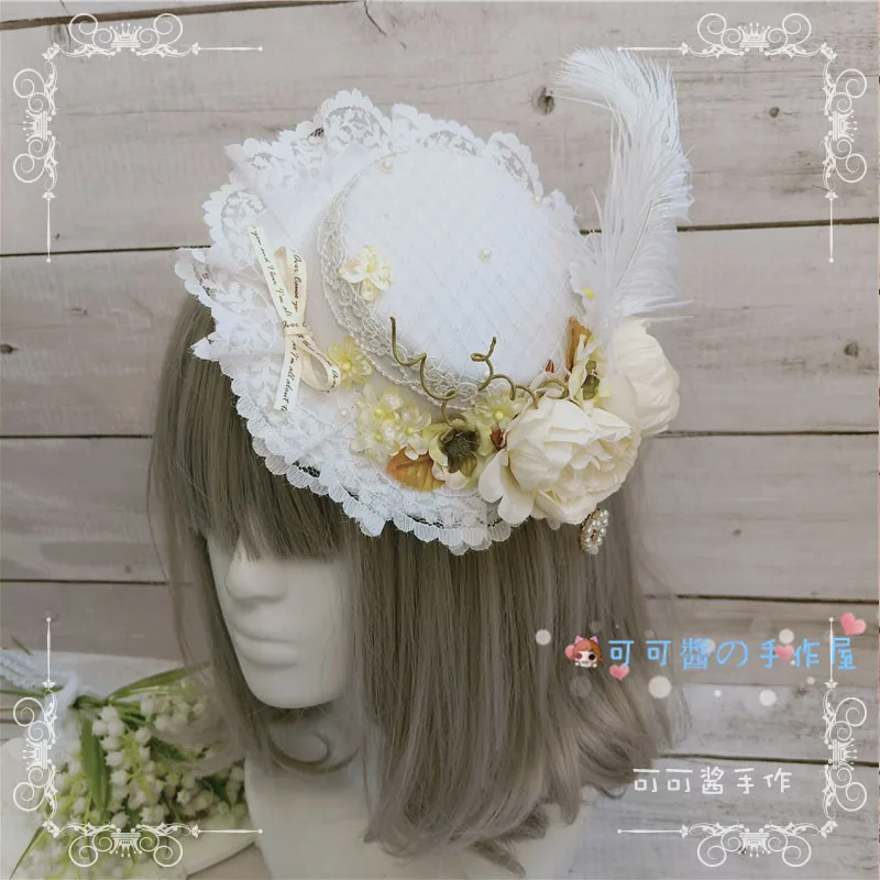 Lolita Camellia Elegant Flat Hat Bowler Hat Bride Tea Party Gorgeous-Hat Chinese Clothing Hair Accessories
Lolita Camellia Elegant Flat Hat Bowler Hat Bride Tea Party Gorgeous-Hat Chinese Clothing Hair Accessories