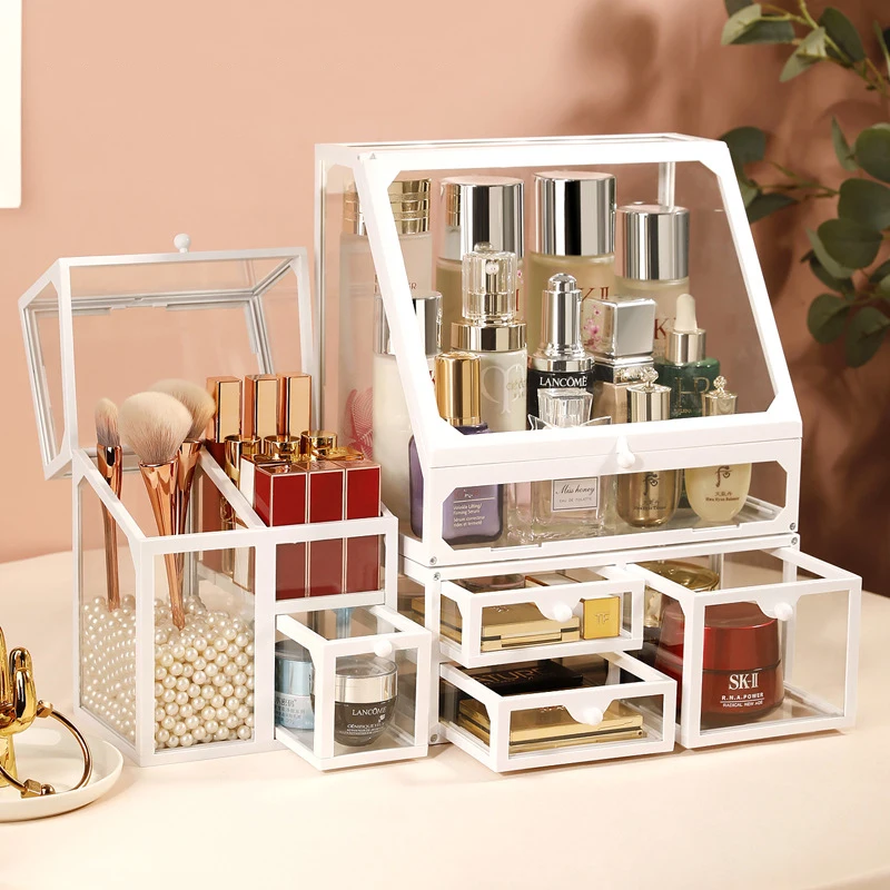 Dustproof Glass Cosmetic Storage Box Makeup Brush Organizer Dressing Table Lipstick Skin Care Desktop Sort Out Groceries Shelf
Dustproof Glass Cosmetic Storage Box Makeup Brush Organizer Dressing Table Lipstick Skin Care Desktop Sort Out Groceries Shelf