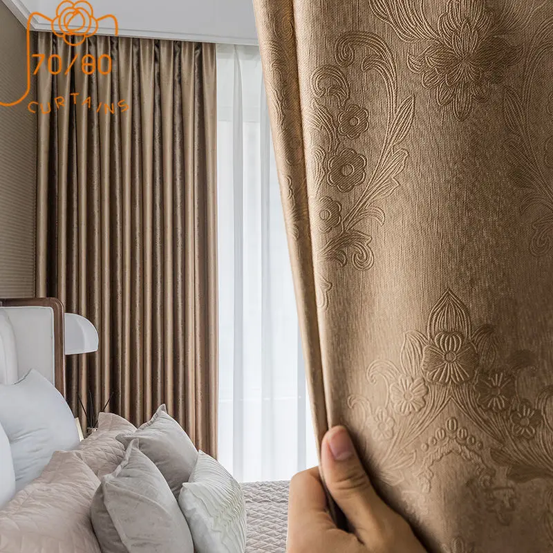 2021light Luxury Soundproof Solid Embossed Blackout Curtains for Living Room Bedroom Study Balcony Custom Finished Products
2021light Luxury Soundproof Solid Embossed Blackout Curtains for Living Room Bedroom Study Balcony Custom Finished Products