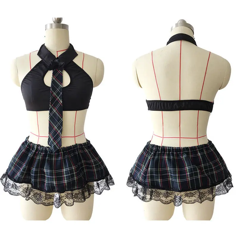 Woman' s Sexy Babydoll Lingerie Nightwear Patchwork Lace Hollow Out Bra G-string Plaid Mini Skirt Sleepwear Set
Woman' s Sexy Babydoll Lingerie Nightwear Patchwork Lace Hollow Out Bra G-string Plaid Mini Skirt Sleepwear Set