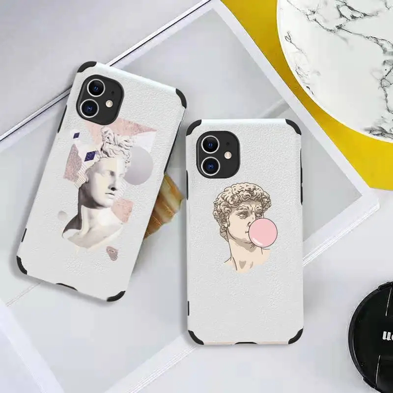 David Funny Statue art Phone Case Lambskin Leather For iphone 12 11 8 7 6 XR X XS PLUS MINI PLUS PRO MAX Shockproof
David Funny Statue art Phone Case Lambskin Leather For iphone 12 11 8 7 6 XR X XS PLUS MINI PLUS PRO MAX Shockproof