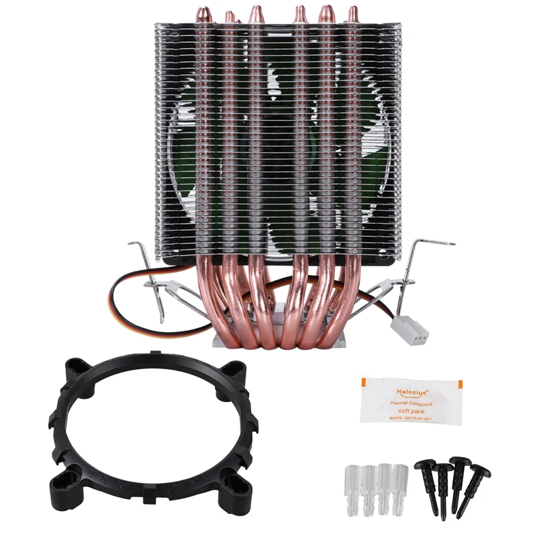 Lanshuo 6 Heat Pipe 3 Wire Without Light Single Fan Cpu Fan Radiator Cooler Heat Sink For Lga 1155/1156/1366 Cooler Heat S
Lanshuo 6 Heat Pipe 3 Wire Without Light Single Fan Cpu Fan Radiator Cooler Heat Sink For Lga 1155/1156/1366 Cooler Heat S