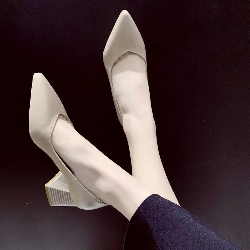 EOEODOIT Chunky Block Heel Pumps Pointed Closed Toe Office Dress Lady Classic Med Heel Leather Shoes Ice Cream Color Heels
EOEODOIT Chunky Block Heel Pumps Pointed Closed Toe Office Dress Lady Classic Med Heel Leather Shoes Ice Cream Color Heels