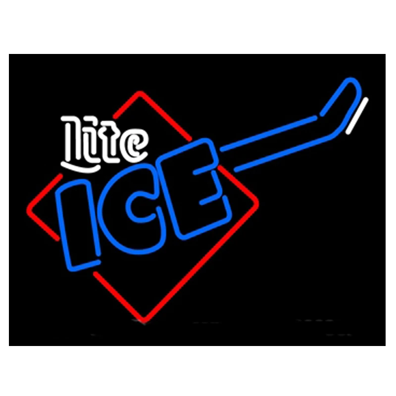 Miller Lite Ice Cube гитара неоновая вывеска ручной работы из настоящего стекла МАГАЗИН