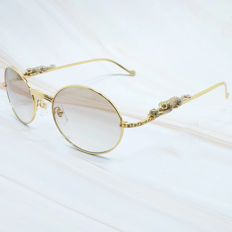 Panther Rhinestones Sunglasses Mens Round Metal Designer Carters Fashion Sun Glasses High Quality Diamond Summer Shades Eyewear
Panther Rhinestones Sunglasses Mens Round Metal Designer Carters Fashion Sun Glasses High Quality Diamond Summer Shades Eyewear