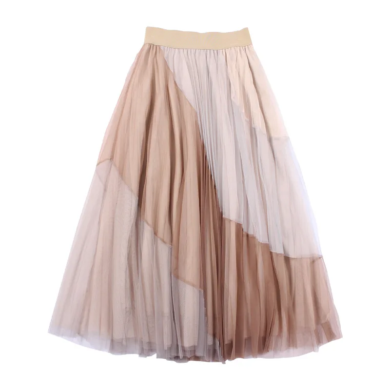 Spring New Splicing Pleated Mesh Skirt women 2021 Big Swing Elastic High Waist Thin A-line Skirt Women
Spring New Splicing Pleated Mesh Skirt women 2021 Big Swing Elastic High Waist Thin A-line Skirt Women