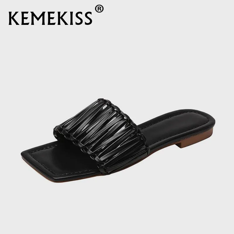 Женские домашние тапочки KemeKiss с квадратным носком, Уличная обувь на плоской подошве, однотонная пляжная обувь, Новое поступление лета 2021, ра...
Женские домашние тапочки KemeKiss с квадратным носком, Уличная обувь на плоской подошве, однотонная пляжная обувь, Новое поступление лета 2021, ра...