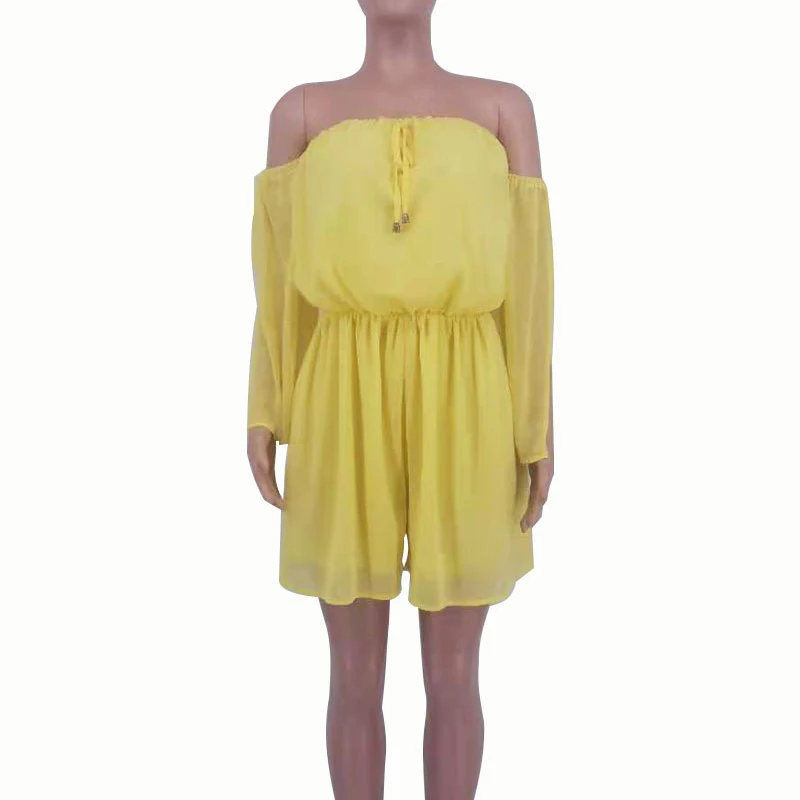Women' Casual Chiffon Short Playsuits Summer Off Shoulder Split Sleeve Backless Rompers 2021 New Female Loose Sexy Playsuit
Women' Casual Chiffon Short Playsuits Summer Off Shoulder Split Sleeve Backless Rompers 2021 New Female Loose Sexy Playsuit