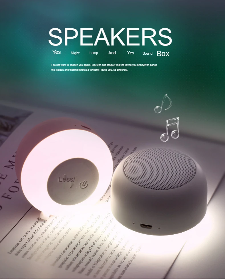 Mini Mini Speaker Outdoor Custom Speaker Portable Stereo Wireless Bluetooth Speaker with Night Light
Mini Mini Speaker Outdoor Custom Speaker Portable Stereo Wireless Bluetooth Speaker with Night Light