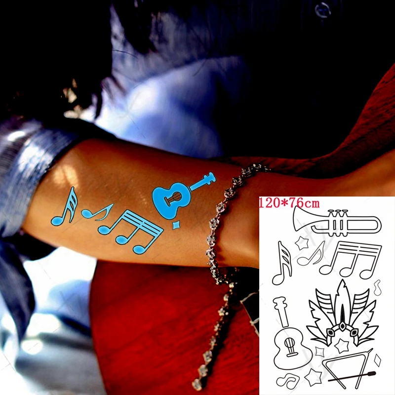 

Татуировки наклейки светящиеся детские для девочек временные искусственные татуировки светящаяся паста на лицо руку ногу для детей боди-а...