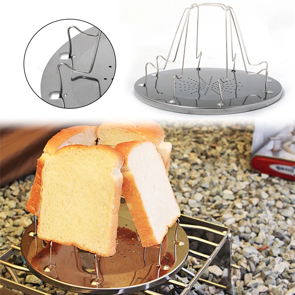 4Slice Simple Stainless Steel Toast Rack Camping Folding Portable Barbecue Rack Outdoor Camping Toasters For Gas Hob Cooker Tool
4Slice Simple Stainless Steel Toast Rack Camping Folding Portable Barbecue Rack Outdoor Camping Toasters For Gas Hob Cooker Tool