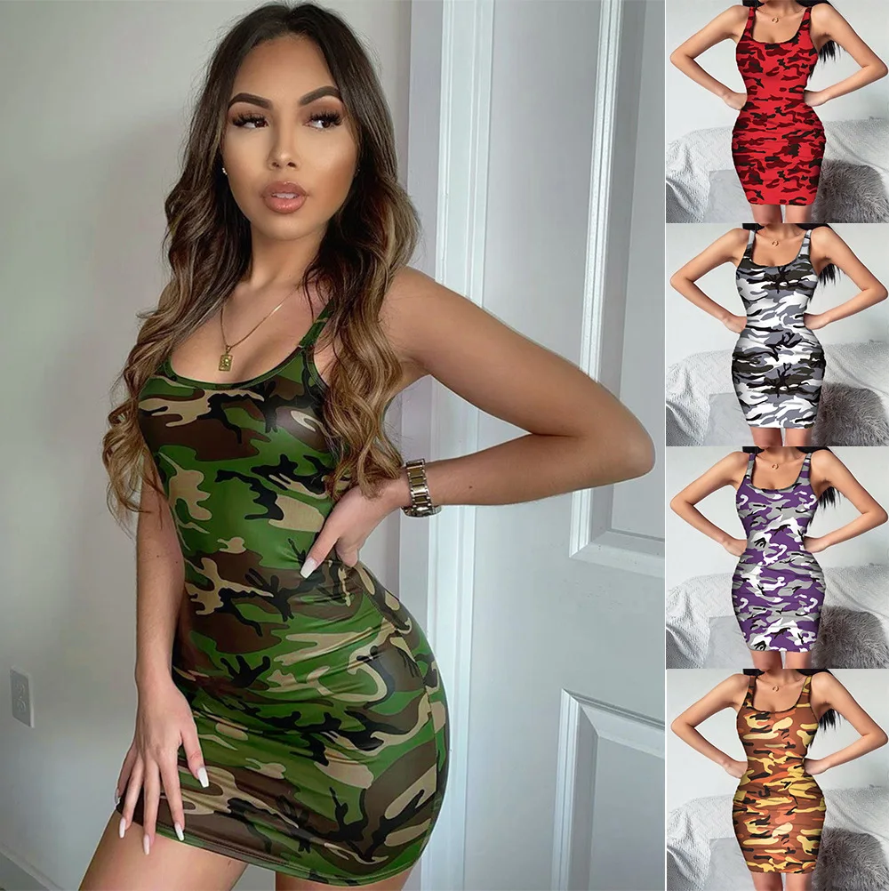 2021 Camouflage Sling Dress Europe and America New Sexy Stitching Pack Hip Dress Women's Dress. sexy dress cheongsam dress
2021 Camouflage Sling Dress Europe and America New Sexy Stitching Pack Hip Dress Women's Dress. sexy dress cheongsam dress